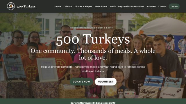 500 Turkeys website preview