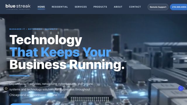 Blue Streak Technical Services website preview